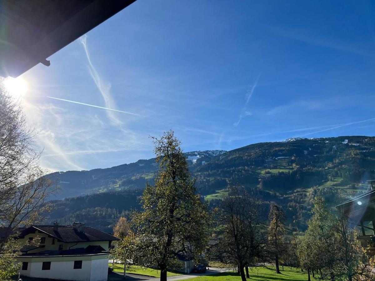 Ferienwohnung Platzhirsch Panorama View Balkon, Gartensauna, Garten, Grillplatz Stumm Exterior foto